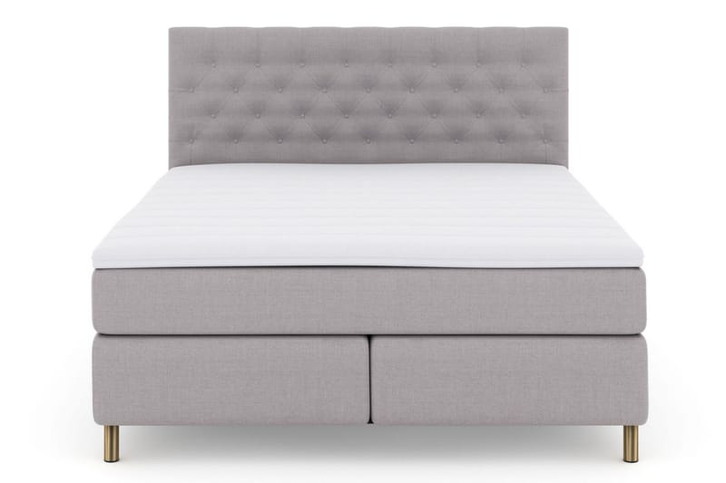 Select No 3 Komplett Sängpaket 160x200 Medium, Ljusgrå/Koppar