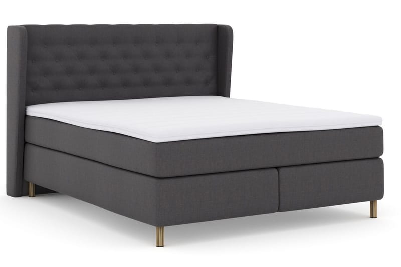Select No 3 Komplett Sängpaket 160x200 Medium - Mörkgrå/Koppar - Möbler - Säng - Kontinentalsäng
