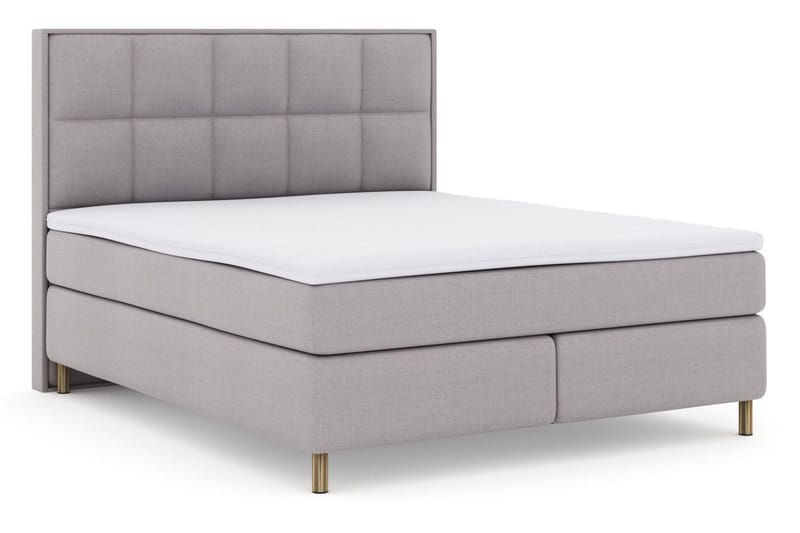 Select No 3 Komplett Sängpaket 180x200 Fast/Medium - Ljusgrå/Koppar - Möbler - Säng - Kontinentalsäng