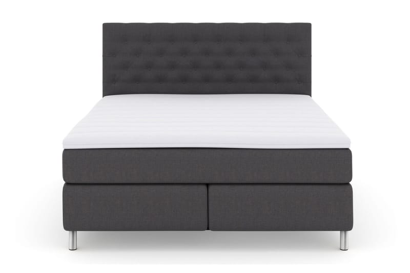 Select No 3 Komplett Sängpaket 180x200 Fast/Medium, Mörkgrå/Metall