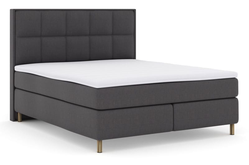 Select No 3 Komplett Sängpaket 180x200 Medium - Mörkgrå/Koppar - Möbler - Säng - Kontinentalsäng
