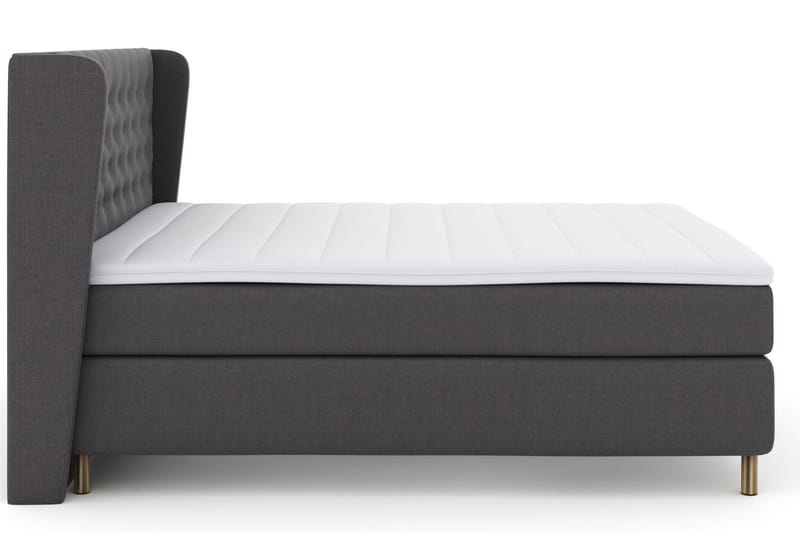 Select No 3 Komplett Sängpaket 180x200 Medium - Mörkgrå/Koppar - Möbler - Säng - Kontinentalsäng
