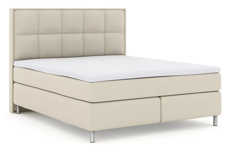 Select No 3 Komplett Sängpaket 210x210 Fast/Medium - Beige/Metall - Möbler - Säng - Kontinentalsäng