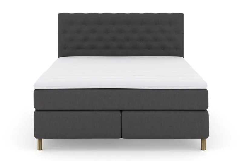 Select No 3 Komplett Sängpaket 210x210 Fast/Medium, Mörkgrå/Koppar