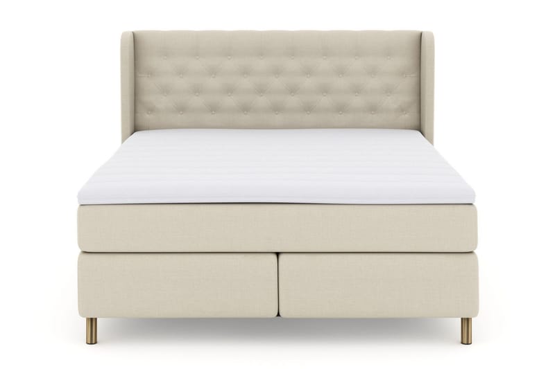 Select No 3 Komplett Sängpaket 210x210 Medium, Beige/Koppar