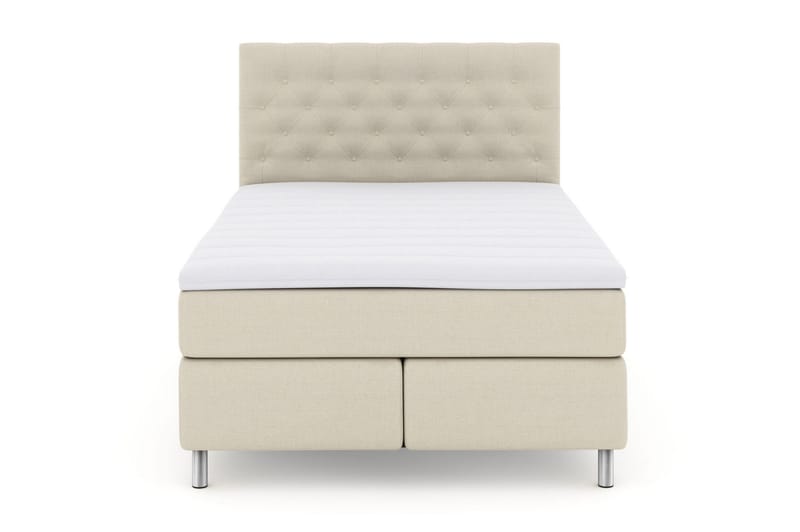 Select No 3 Kontinentalsäng 140x200 Fast/Medium, Beige/Metall
