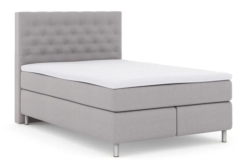 Select No 3 Kontinentalsäng 140x200 Fast/Medium - Ljusgrå/Metall - Möbler - Säng - Kontinentalsäng