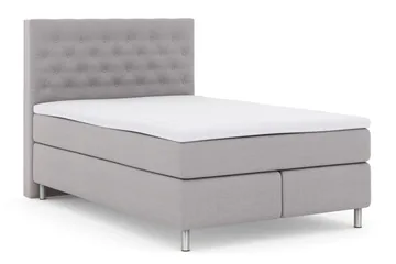 Select No 3 Kontinentalsäng 140x200 Fast/Medium - Ljusgrå/Metall - Möbler - Säng - Kontinentalsäng