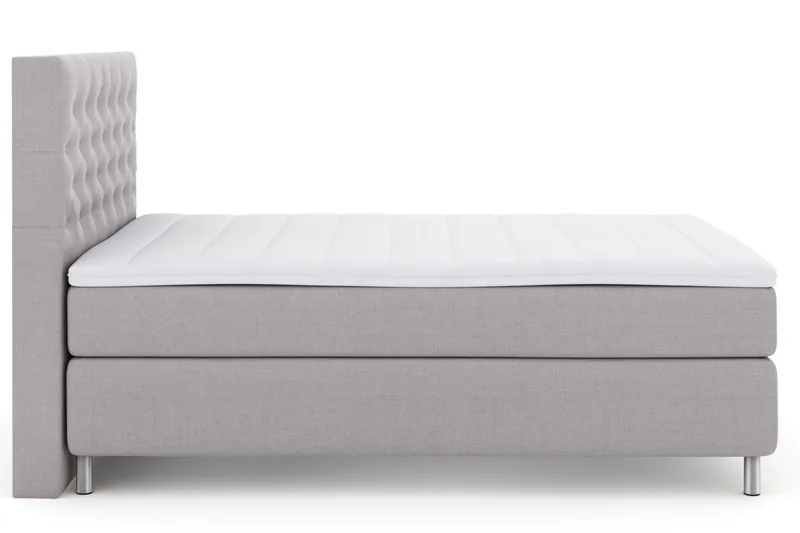Select No 3 Kontinentalsäng 140x200 Fast/Medium - Ljusgrå/Metall - Möbler - Säng - Kontinentalsäng