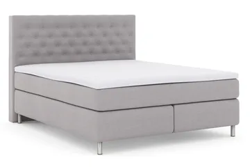 Select No 3 Kontinentalsäng 160x200 Fast - Ljusgrå/Metall - Möbler - Säng - Kontinentalsäng