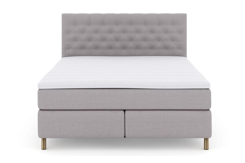 Select No 3 Kontinentalsäng 180x200 Fast/Medium, Ljusgrå/Koppar