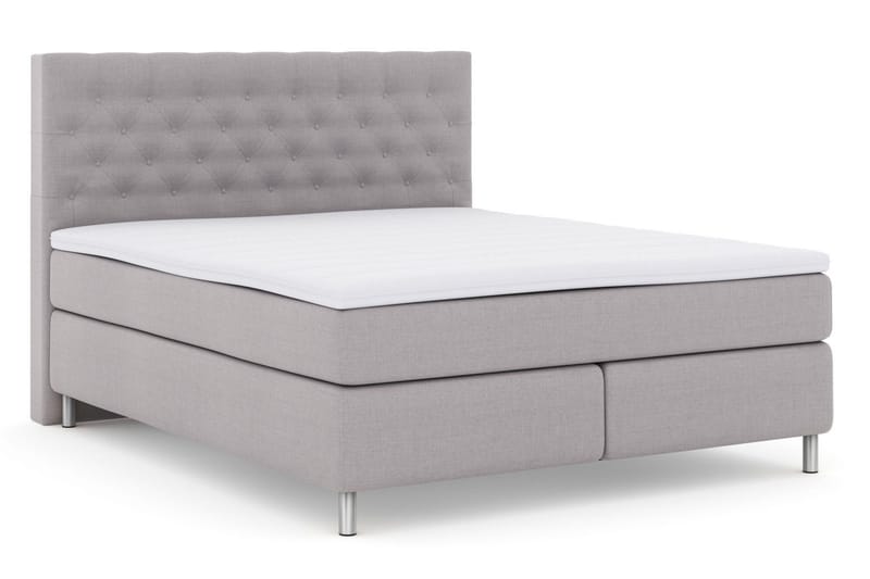 Select No 3 Kontinentalsäng 180x200 Medium - Ljusgrå/Metall - Möbler - Säng - Kontinentalsäng