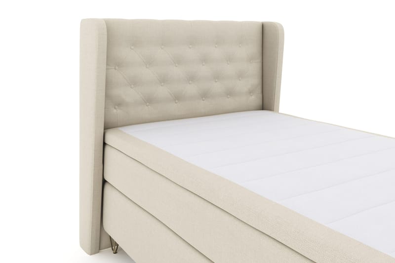 Select No 4 Komplett Sängpaket 120x200 Fast - Beige/Metall V-form - Möbler - Säng - Enkelsäng