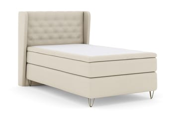 Select No 4 Komplett Sängpaket 120x200 Fast - Beige/Metall V-form - Möbler - Säng - Enkelsäng