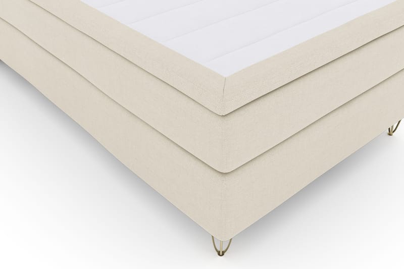 Select No 4 Komplett Sängpaket 120x200 Fast - Beige/Metall V-form - Möbler - Säng - Enkelsäng