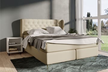 Select No 4 Komplett Sängpaket 120x200 Fast - Beige/Metall V-form - Möbler - Säng - Enkelsäng