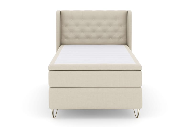 Select No 4 Komplett Sängpaket 120x200 Fast - Beige/Metall V-form - Möbler - Säng - Enkelsäng
