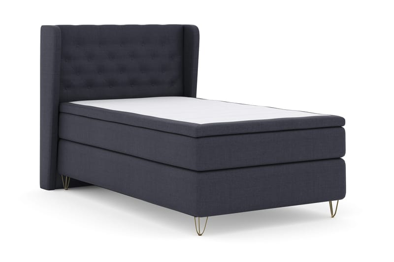 Select No 4 Komplett Sängpaket 120x200 Fast - Blå/Metall V-form - Möbler - Säng - Enkelsäng