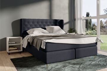 Select No 4 Komplett Sängpaket 120x200 Fast - Blå/Metall V-form - Möbler - Säng - Enkelsäng