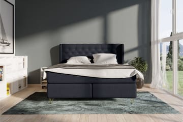 Select No 4 Komplett Sängpaket 120x200 Fast - Blå/Metall V-form - Möbler - Säng - Enkelsäng