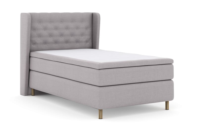 Select No 4 Komplett Sängpaket 120x200 Fast - Ljusgrå/Koppar - Möbler - Säng - Enkelsäng