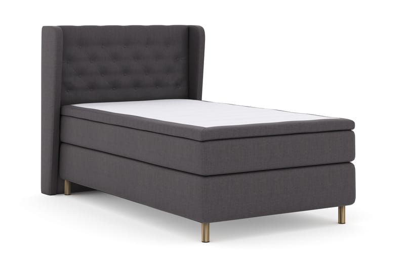 Select No 4 Komplett Sängpaket 120x200 Fast - Mörkgrå/Koppar - Möbler - Säng - Enkelsäng