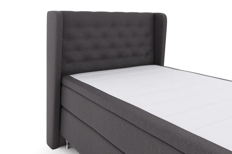 Select No 4 Komplett Sängpaket 120x200 Fast - Mörkgrå/Silver - Möbler - Säng - Enkelsäng