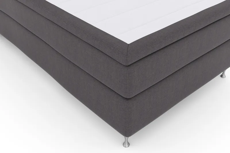 Select No 4 Komplett Sängpaket 120x200 Fast - Mörkgrå/Silver - Möbler - Säng - Enkelsäng