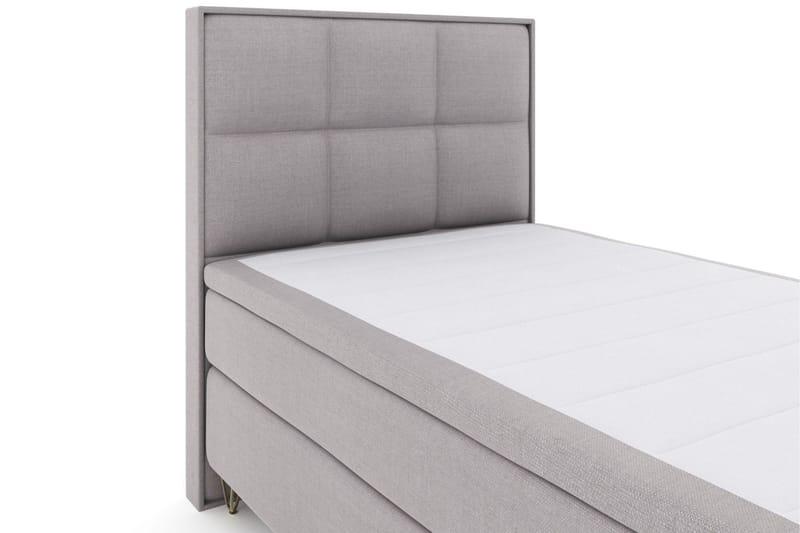 Select No 4 Komplett Sängpaket 120x200 Medium - Ljusgrå/Metall V-form - Möbler - Säng - Enkelsäng
