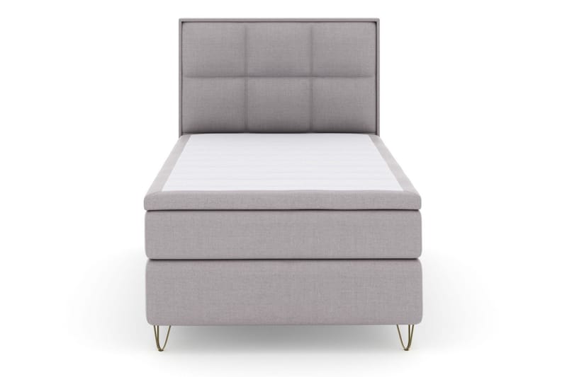 Select No 4 Komplett Sängpaket 120x200 Medium - Ljusgrå/Metall V-form - Möbler - Säng - Enkelsäng