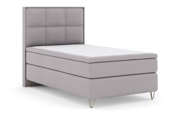 Select No 4 Komplett Sängpaket 120x200 Medium - Ljusgrå/Metall V-form - Möbler - Säng - Enkelsäng