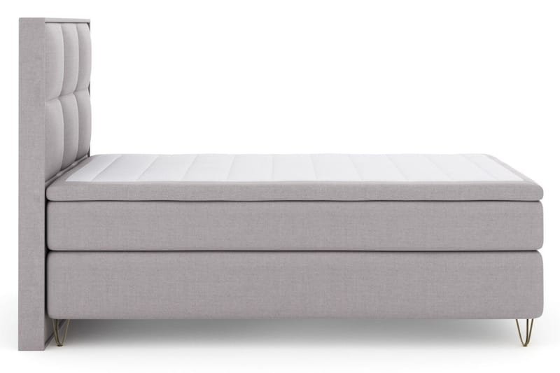 Select No 4 Komplett Sängpaket 120x200 Medium, Ljusgrå/Metall V-form