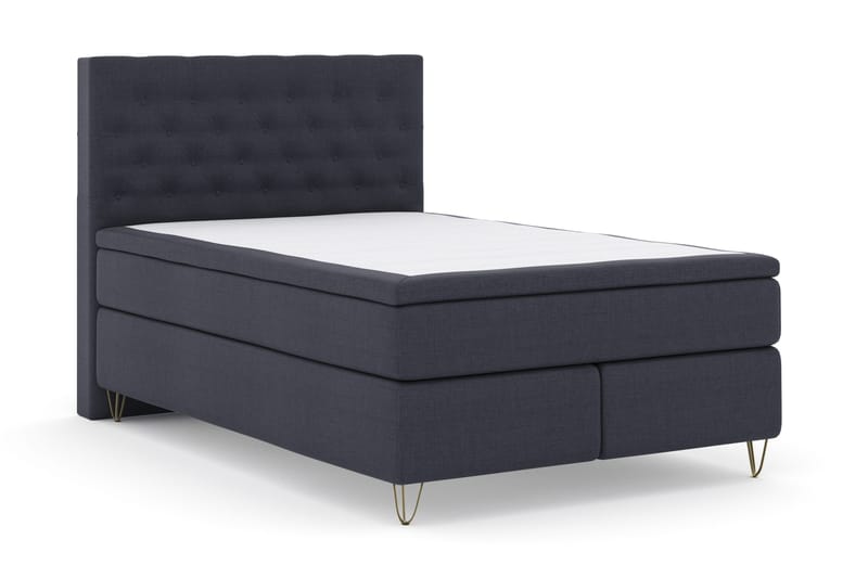 Select No 4 Komplett Sängpaket 140x200 Fast - Blå/Metall V-form - Möbler - Säng - Kontinentalsäng