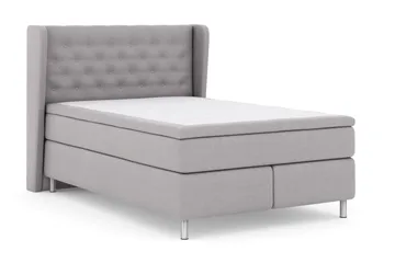 Select No 4 Komplett Sängpaket 140x200 Fast - Ljusgrå/Metall - Möbler - Säng - Kontinentalsäng