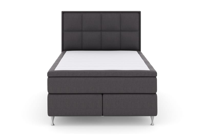 Select No 4 Komplett Sängpaket 140x200 Fast, Mörkgrå/Silver