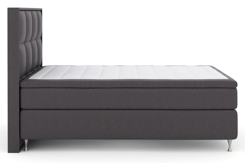 Select No 4 Komplett Sängpaket 140x200 Fast - Mörkgrå/Silver - Möbler - Säng - Kontinentalsäng