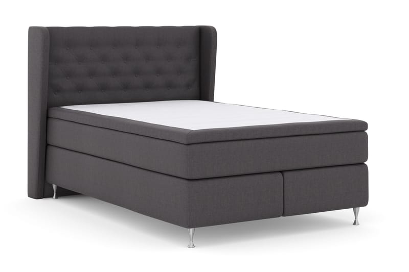 Select No 4 Komplett Sängpaket 140x200 Fast - Mörkgrå/Silver - Möbler - Säng - Kontinentalsäng