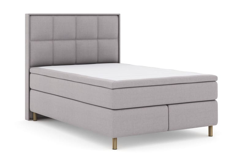 Select No 4 Komplett Sängpaket 140x200 Fast/Medium - Ljusgrå/Koppar - Möbler - S äng - Kontinentalsäng
