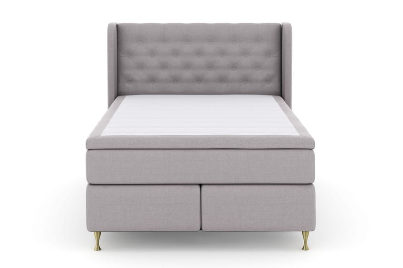 Select No 4 Komplett Sängpaket 140x200 Medium - Ljusgrå/Guld - Möbler - Säng - Kontinentalsäng