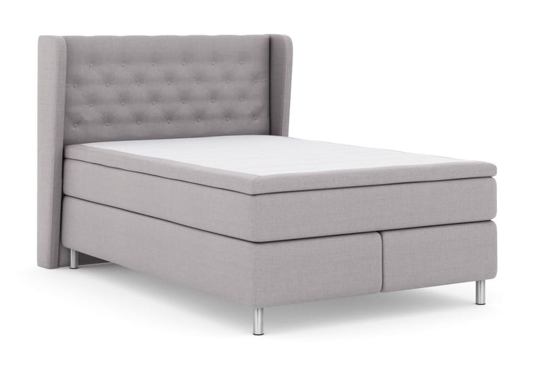 Select No 4 Komplett Sängpaket 140x200 Medium - Ljusgrå/Metall - Möbler - Säng - Kontinentalsäng