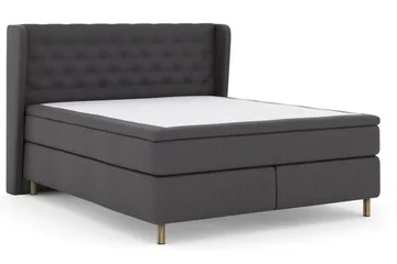 Select No 4 Komplett Sängpaket 160x200 Fast - Mörkgrå/Koppar - Möbler - Säng - Kontinentalsäng