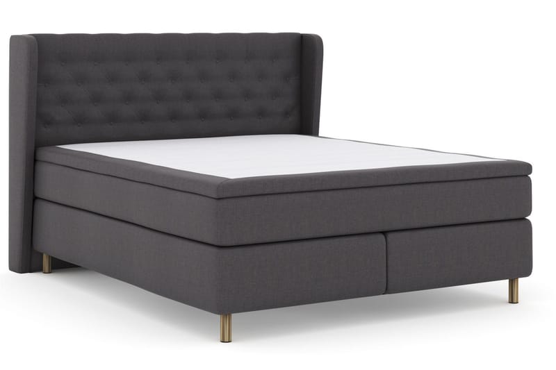 Select No 4 Komplett Sängpaket 160x200 Fast - Mörkgrå/Koppar - Möbler - Säng - Kontinentalsäng