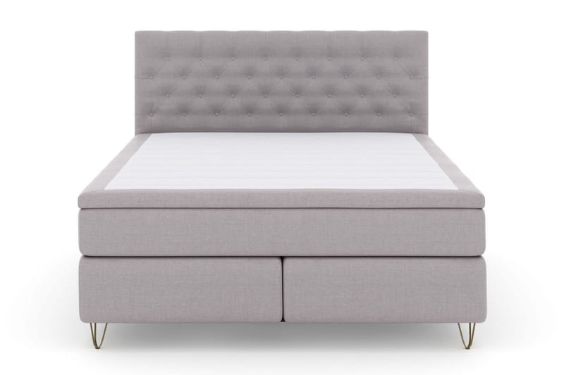 Select No 4 Komplett Sängpaket 160x200 Fast/Medium, Ljusgrå/Metall V-form