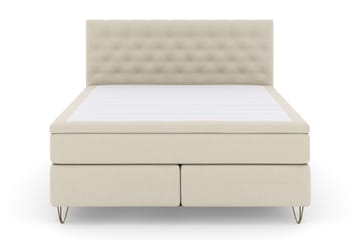 Select No 4 Komplett Sängpaket 180x200 Fast - Beige/Metall V-form - Möbler - Säng - Kontinentalsäng