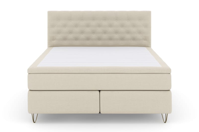 Select No 4 Komplett Sängpaket 180x200 Fast - Beige/Metall V-form - Möbler - Säng - Kontinentalsäng
