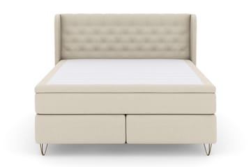 Select No 4 Komplett Sängpaket 180x200 Fast - Beige/Metall V-form - Möbler - Säng - Kontinentalsäng