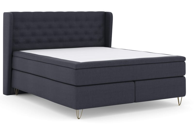 Select No 4 Komplett Sängpaket 180x200 Fast - Blå/Metall V-form - Möbler - Säng - Kontinentalsäng