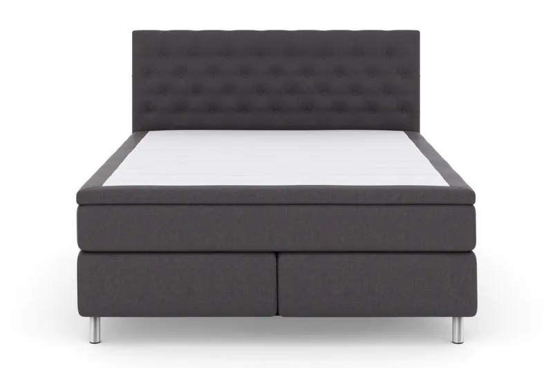 Select No 4 Kontinentalsäng 210x210 Fast, Mörkgrå/Metall