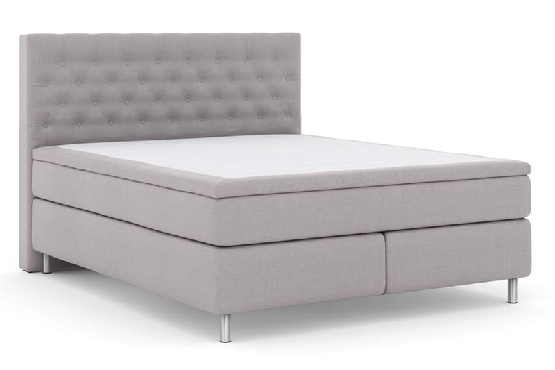 Select No 4 Kontinentalsäng 210x210 Fast/Medium - Ljusgrå/Metall - Möbler - Säng - Kontinentalsäng