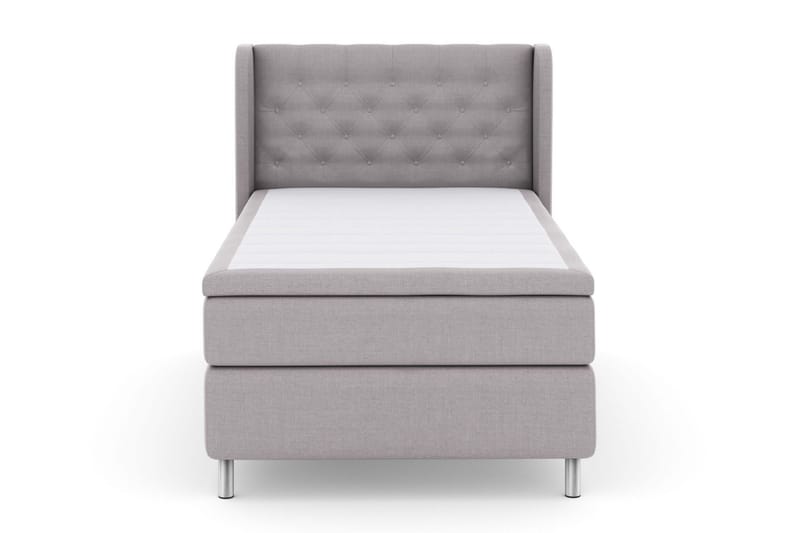 Select No 5 Komplett Sängpaket 120x200 Fast Latex, Ljusgrå/Metall